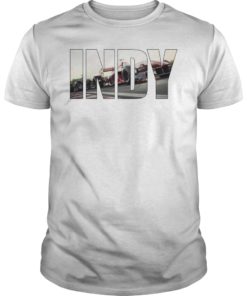 I N D Y With Cars Racing Tee Shirt