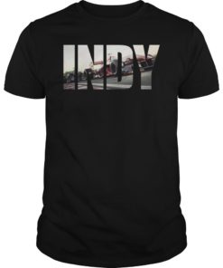 I N D Y With Cars Racing T-Shirt