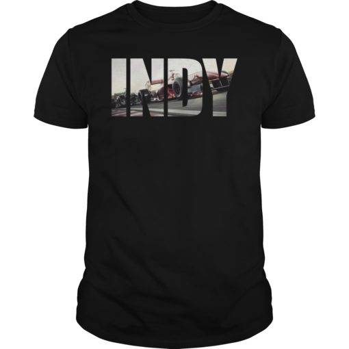 I N D Y With Cars Racing T-Shirt