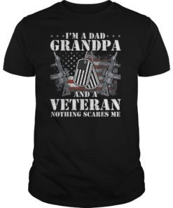 I'm A Dad Grandpa T-Shirt Veteran Father's Day Shirts