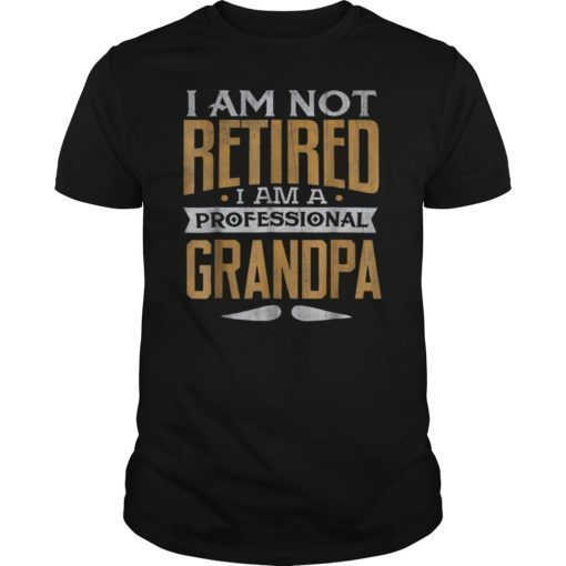 I'm Not Retired I'm A Professional Grandpa Retirement TShirt