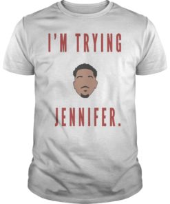 Mens I'm Trying Jennifer CJ Mccollum T-Shirt