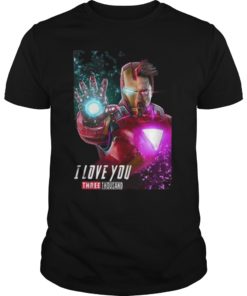 Iron-Man Half Tony-Stark I Love You Three Thousands T-Shirt