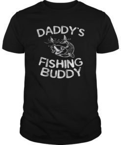 Kids Daddy's Fishing Buddy T-Shirt Young Fisherman Gift Shirt