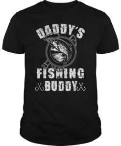 Kids Daddy's Fishing Buddy TShirt Young Fisherman Gift Shirt