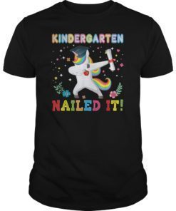 Kindergarten Nailed It Dabbing Unicorn T-Shirt Teacher