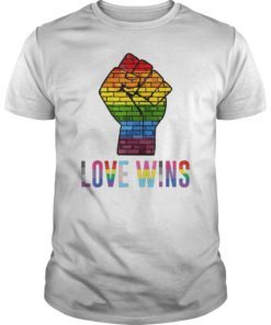 Love Wins Raised Fist Tee Shirt
