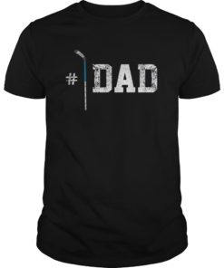 Mens #1 Dad Hockey T-Shirt Father Day Gift For Daddy Grandpa Mens T-Shirt