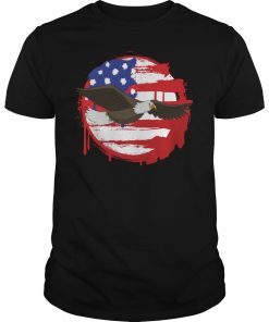 Mens Bald Eagle American Flag 4th of July Patriotic Freedom USA T-Shirt