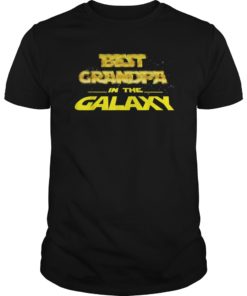 Mens Best Grandpa In The Galaxy Funny Tee Shirt Cool Father's Day Gift