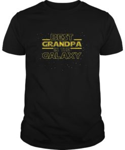 Mens Best Grandpa in the Galaxy Funny Grandpa T Shirt Gift