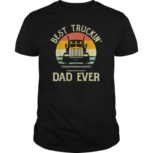 Mens Dad Truck Driver Gifts T-Shirt Trucker Pride Tee
