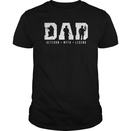 Mens Dad Veteran Myth Legend Shirt Dad Veteran TShirt