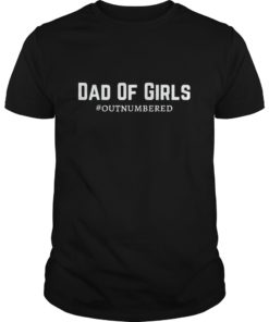 Mens Dad of Girls #Outnumbered T-shirt