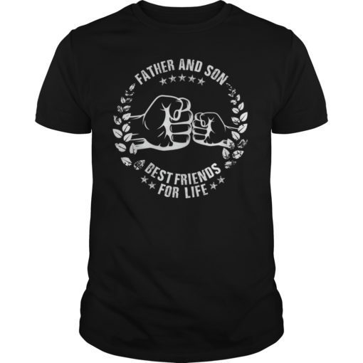 Mens Father & Son Best Friends for Life Tee Shirt Fathers Day Gifts