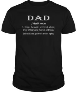 Mens Father's Day T Shirt Funny Dad Tee Gift Guy Who Always Right T-Shirt
