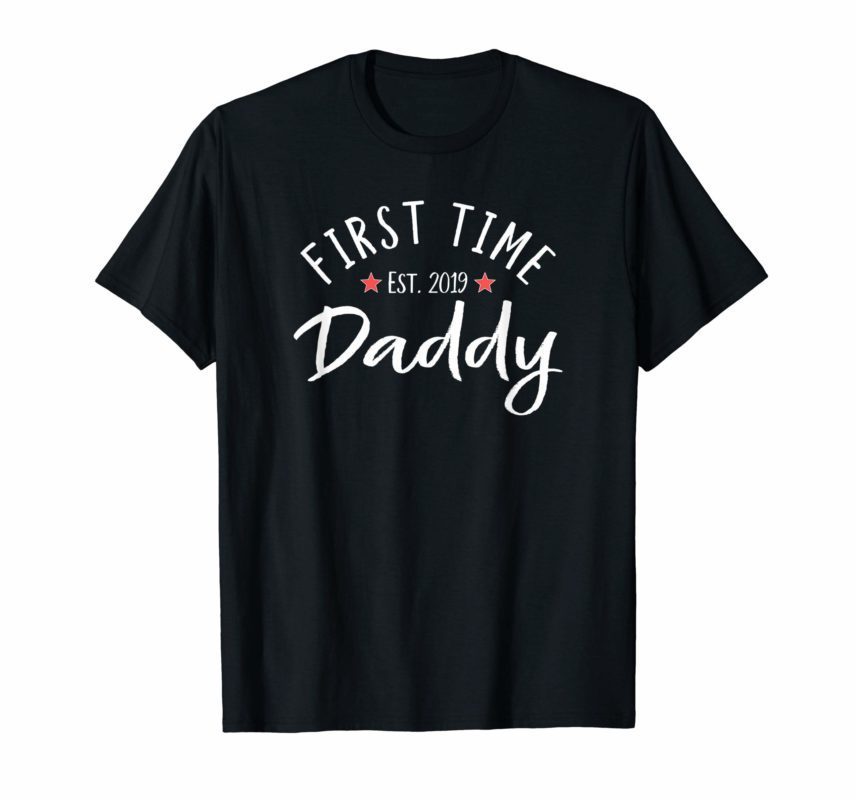 Mens First Time Daddy Est 2019 I Expecting Dad T Shirt