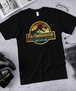 Mens Grandpahood Like A Walk In The Park Shirt T-rex Jurassic park Shirt