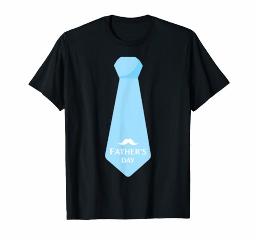 Mens Happy Father's Day T Shirt Funny Necktie Best Father Ever