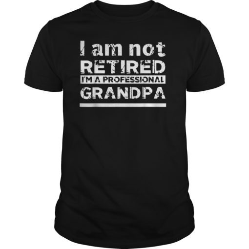 Mens I'm Not Retired I'm A Professional Grandpa Father Day Gift T-Shirt