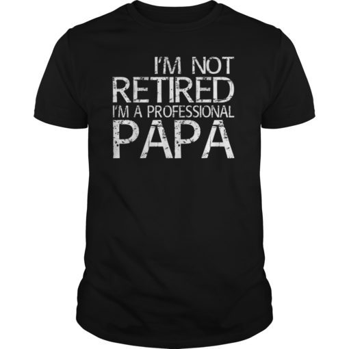 Mens I'm Not Retired I'm A Professional Papa T-Shirt