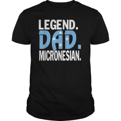 Mens Legend Dad Micronesian Micronesia Flag T-Shirt