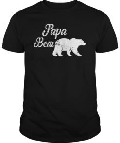 Mens Papa Bear Shirt Father's Day Dad Gift Best Dad New Daddy