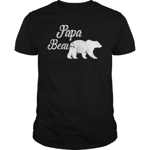 Mens Papa Bear Shirt Father's Day Dad Gift Best Dad New Daddy