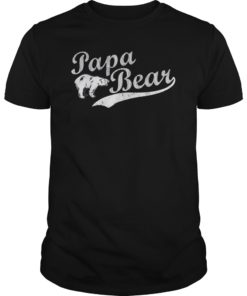 Mens Papa Bear T Shirt Father's Day Dad Gift Best Dad New Daddy