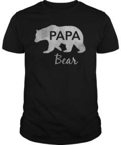 Mens Papa Bear TShirt Great Gift For Dad Father Grandpa