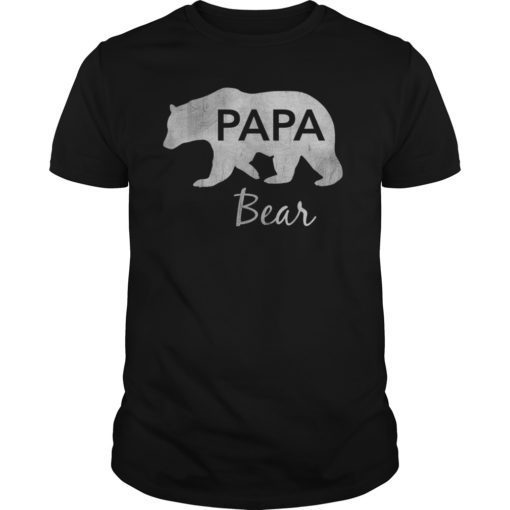 Mens Papa Bear TShirt Great Gift For Dad Father Grandpa
