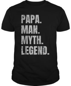 Mens Papa man myth legend distressed t-shirt Funny Gift for Dads