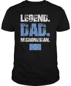 Mens Storecastle-Legend Dad Micronesian Micronesia Flag Tees T-Shirt
