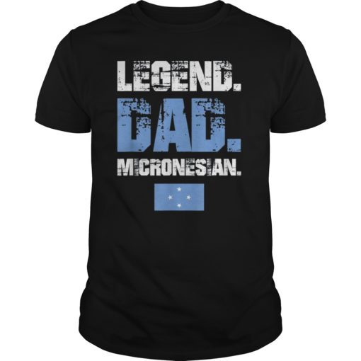 Mens Storecastle-Legend Dad Micronesian Micronesia Flag Tees T-Shirt