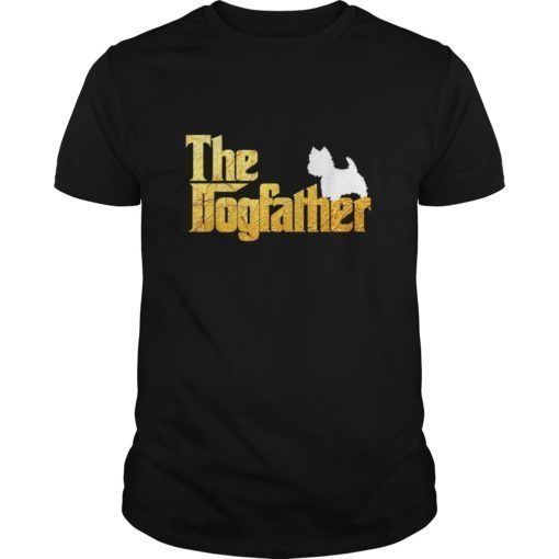 Mens The Dogfather Pitbull Dog Dad Tshirt Father's Day Gift