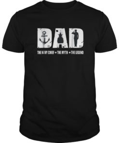 Mens Veteran DAD The navy chief The Myth The Legend T-shirt