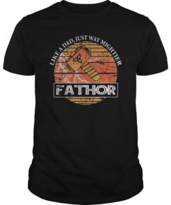 Mens Viking Fa-Thor Father's Day Vintage Pro Gift TshirtFunny Gift