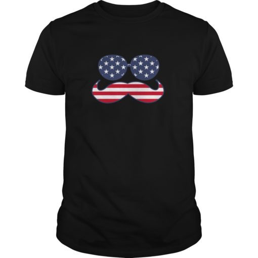 Merica Sunglasses 4th of July Tee Shirts Kids Boys Girls Men US