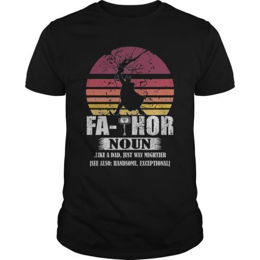 New Fa-Thor Thor Fathor Father Tee Shirt Father's Day Gift Dad Tee