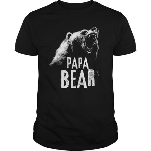 Papa Bear Best Dad TShirt Fathers Day Father Pop Gift