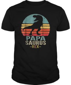 Papasaurus T Shirt T Rex Papa Saurus Dinosaur Men