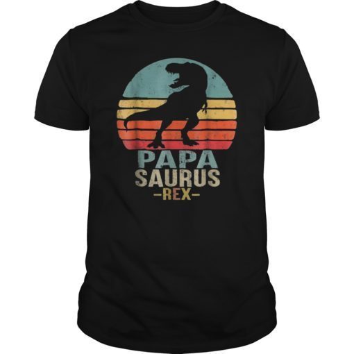Papasaurus T Shirt T Rex Papa Saurus Dinosaur Men