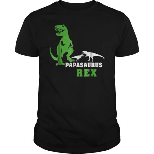 Papasaurus T shirt T rex Papa Saurus Dinosaur Men Dad TeeShirt