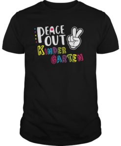 Peace Out Kindergarten T Shirt Funny Kinder Graduation