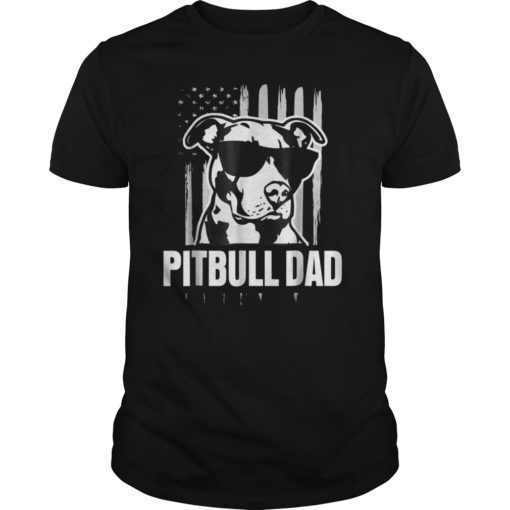 Pitbull Dad Mens Shirt Proud American Pit Bull Dog T-shirt