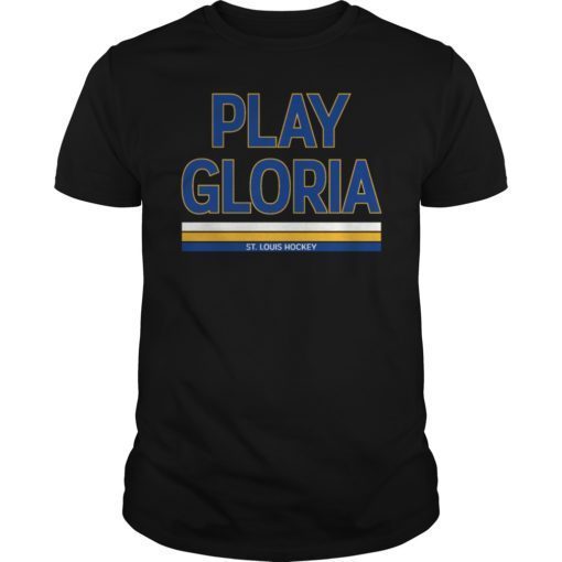 Play Gloria Shirt Blues Play Hockey Lovers Tee