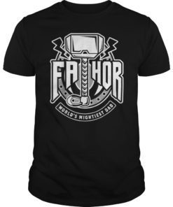 Pro Mens Fathor World's Mightiest Dad Funny Cool Viking Father Gift T-Shirt