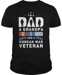 Proud Dad Grandpa and Korean War Veteran T-Shirt