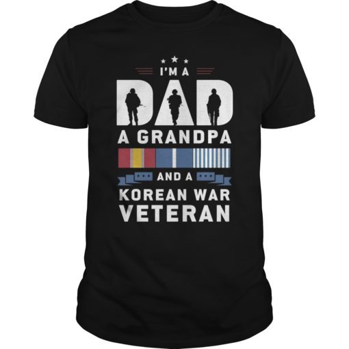 Proud Dad Grandpa and Korean War Veteran T-Shirt