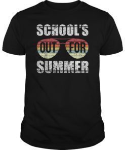 Retro Last Day Of School Schools Out For Summer Teacher Gift T-Shirt